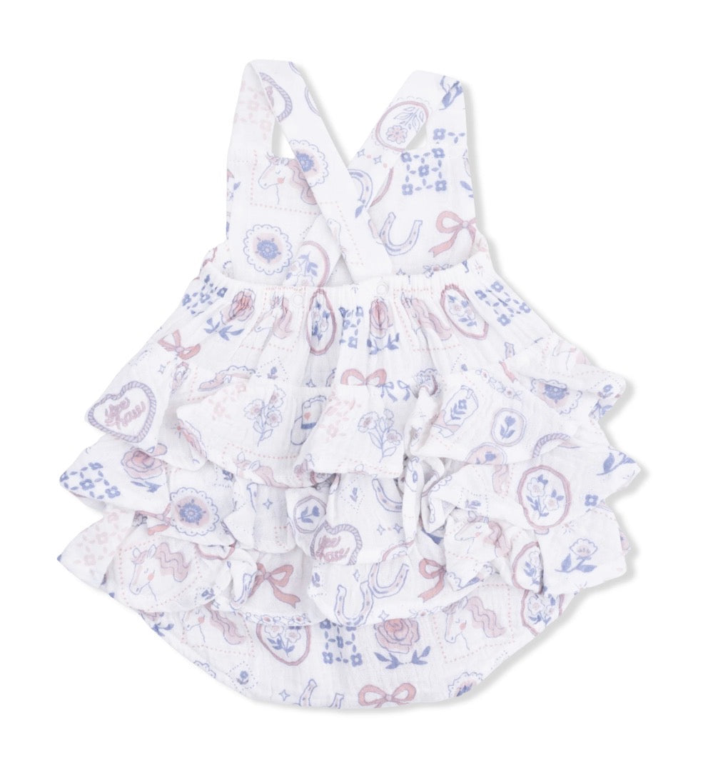 Country Western Heirlooms Ruffle Sunsuit