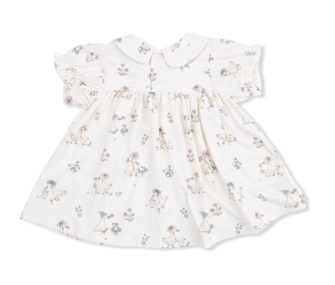 Flower Ducklings Smocked Dress