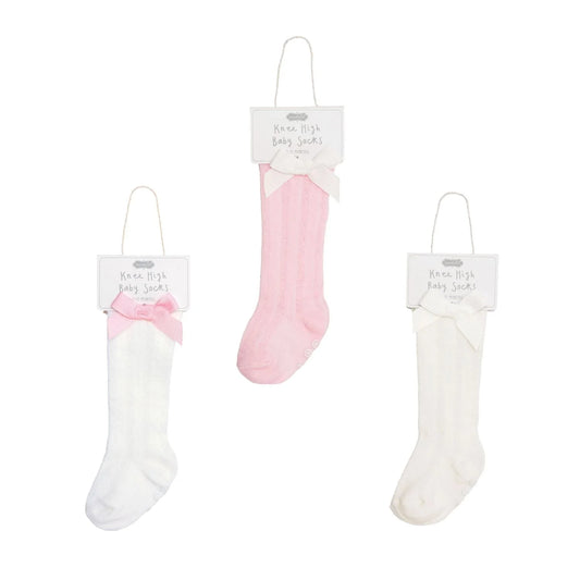 Knee High Bow Socks