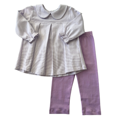 Lilac Stripe Legging Set