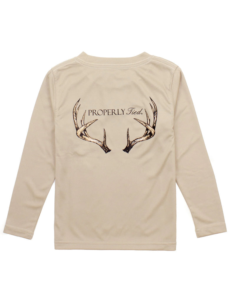 Performance Tee L/S Vintage Antler Sand