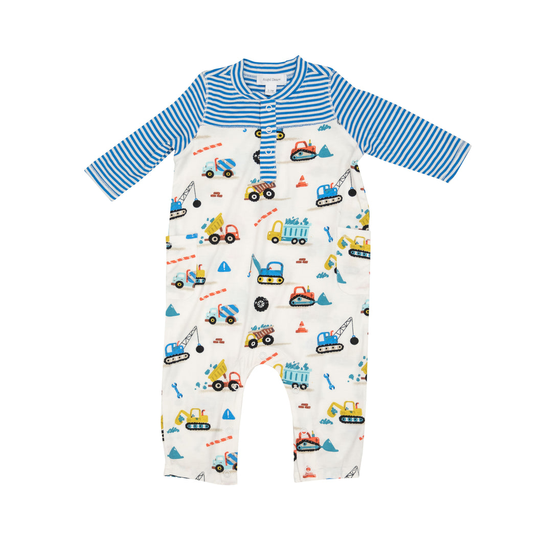 Crayon Construction Trucks Romper