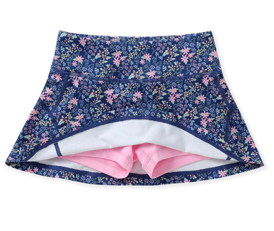 Navy Ditsy Floral Tennis Skort