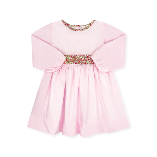 Blissful Dress LS- Palmer Pink, Autumn Meadow Floral