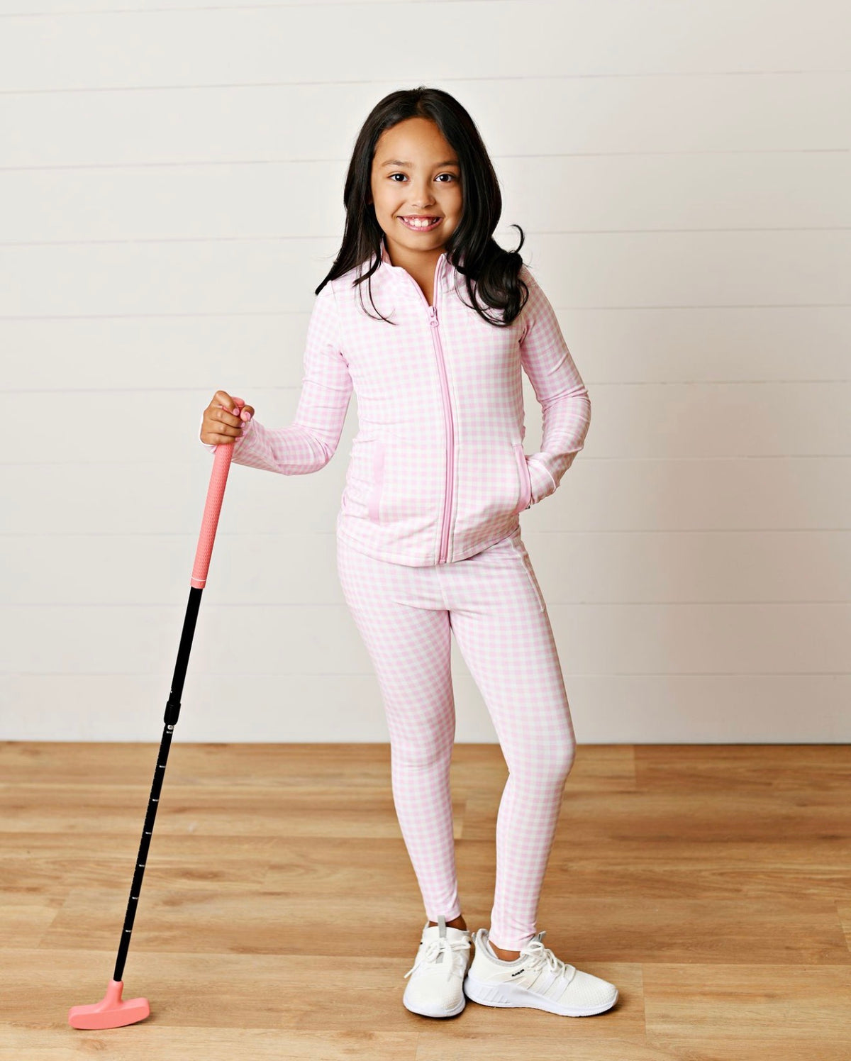 Pink Gingham Active Jacket