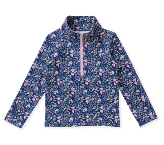 Navy Ditsy Floral Pullover