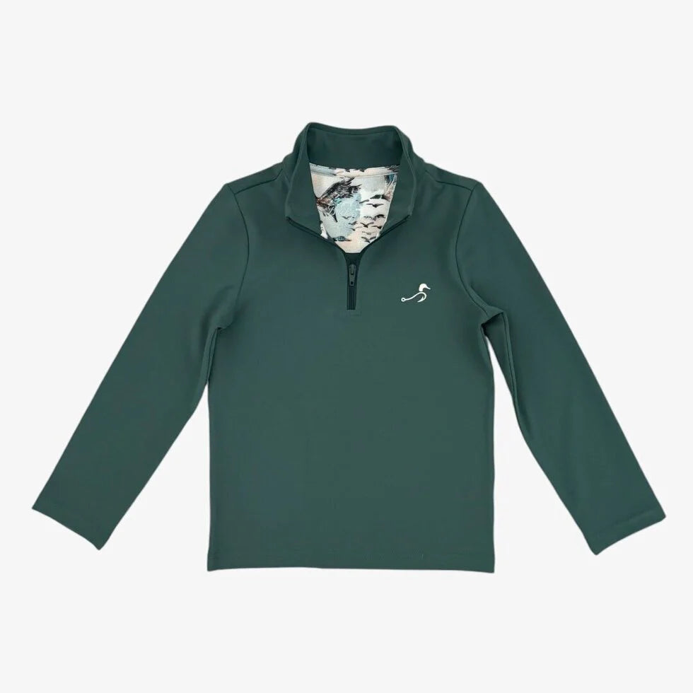 Beau Quarter Zip- Mallard Green