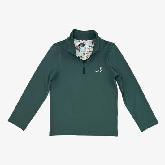 Beau Quarter Zip- Mallard Green