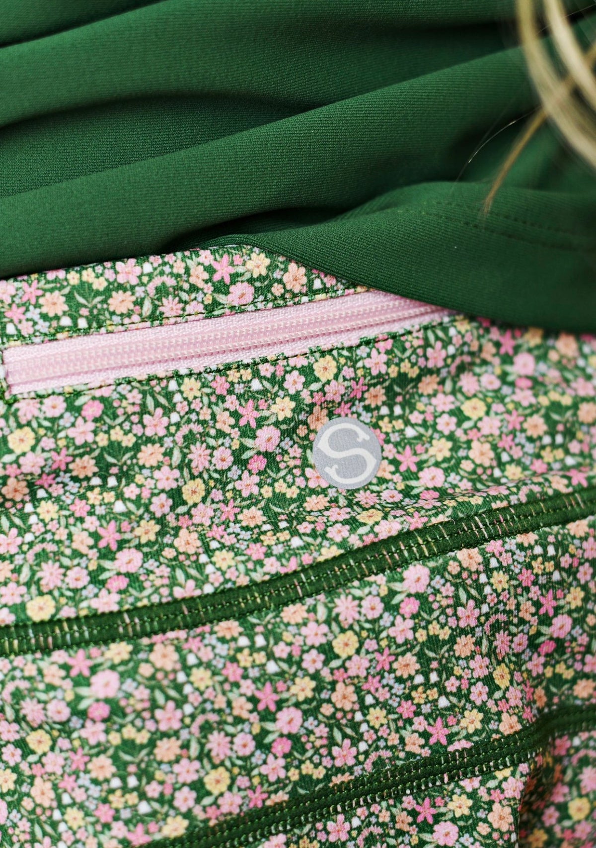 Olive Ditsy Floral Tennis Skort