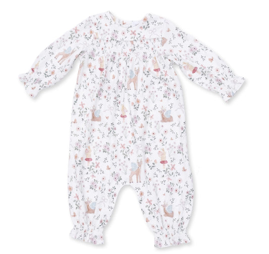 Enchanted Woodland Smocked LS Romper