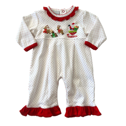 Santa's Reindeer Ruffle Romper