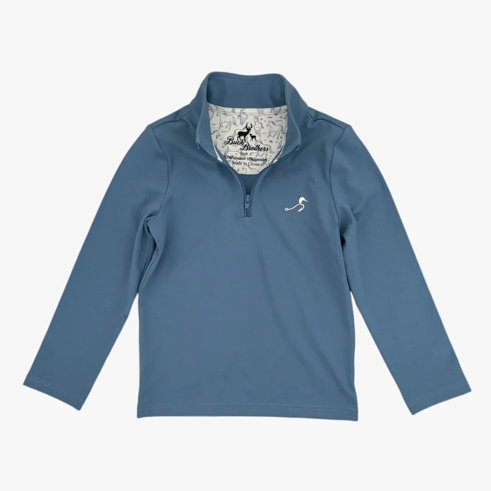 Beau Quater Zip- Lake Blue