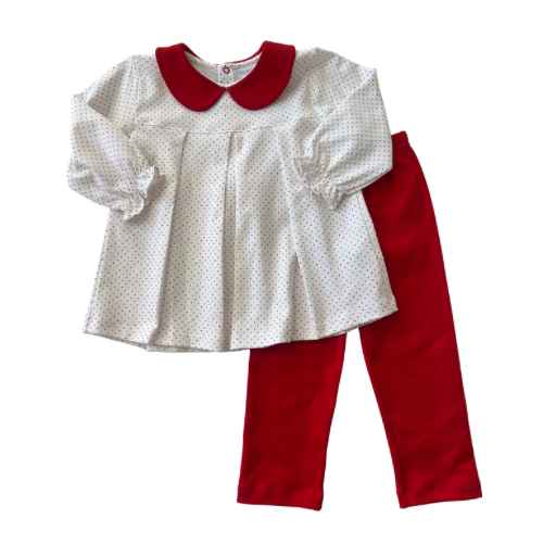 Red Polka Dot Legging Set