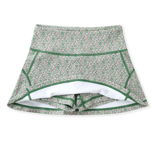 Olive Ditsy Floral Tennis Skort