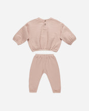 Load image into Gallery viewer, Textured Sweat Set- Blush