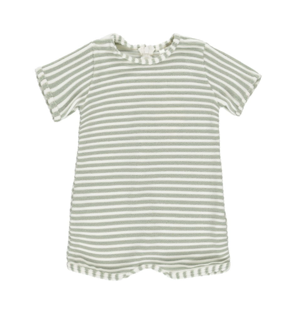 Shorty One Piece- Sage Stripe