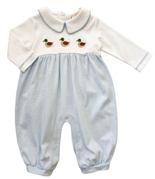 Emb. Mallard Stripe Romper