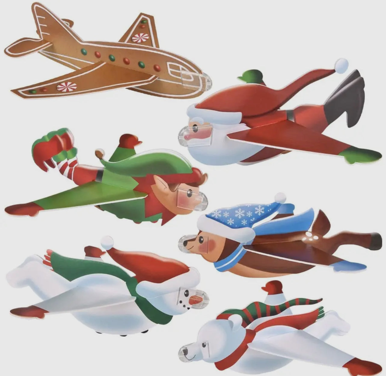 7" Christmas Gliders