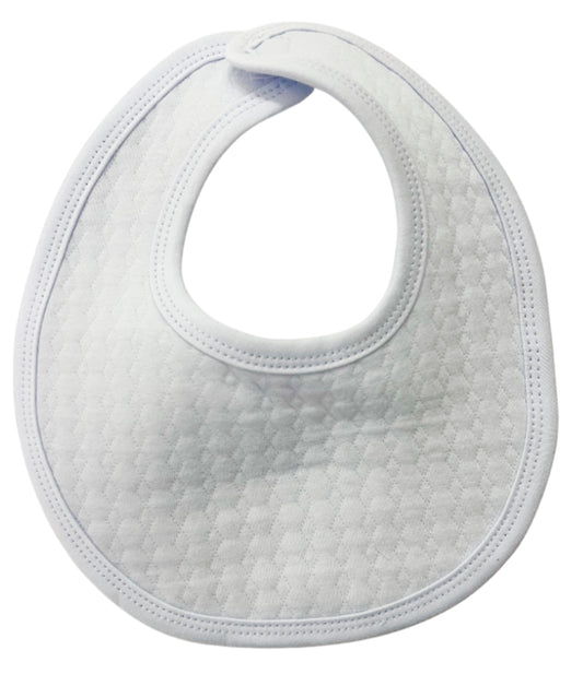 Quilted Round Bib Blue