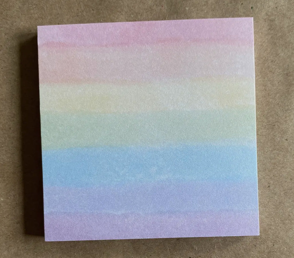 Rainbow Watercolor Sticky Notes