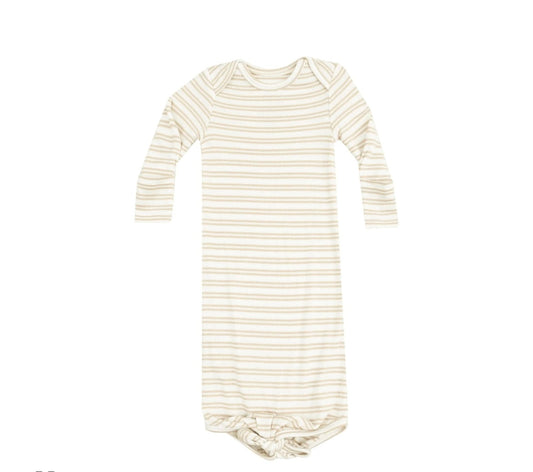 Stripe Oxford Tan Knotted Gown