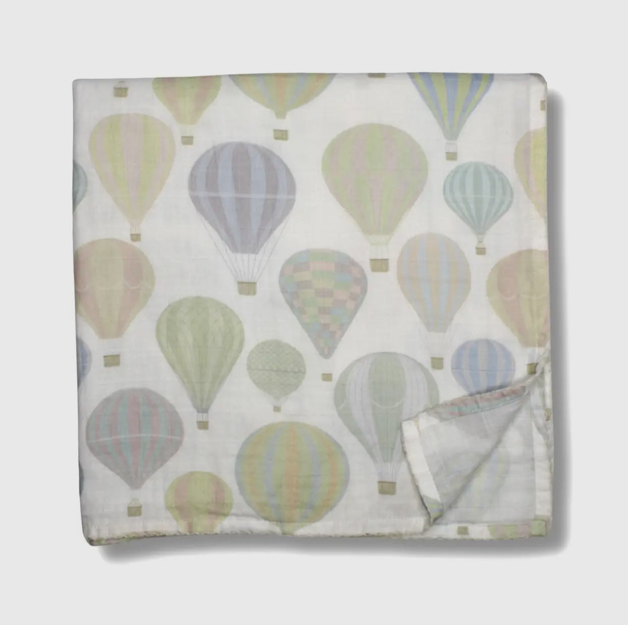 Pastel Air Balloon Muslin Blanket