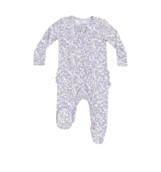 Forget Me Not Floral- 2 Way Zipper Footie