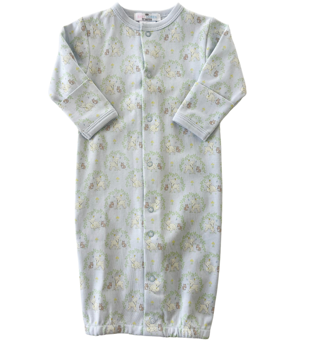 Blue Baby Sheeps Pima Converter Gown