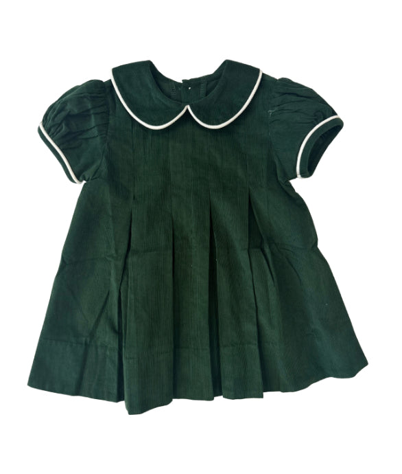 Christmas Tree Green Cord Charlotte Dress