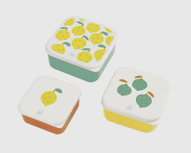 Set of 3 Snack Boxes-Lemons