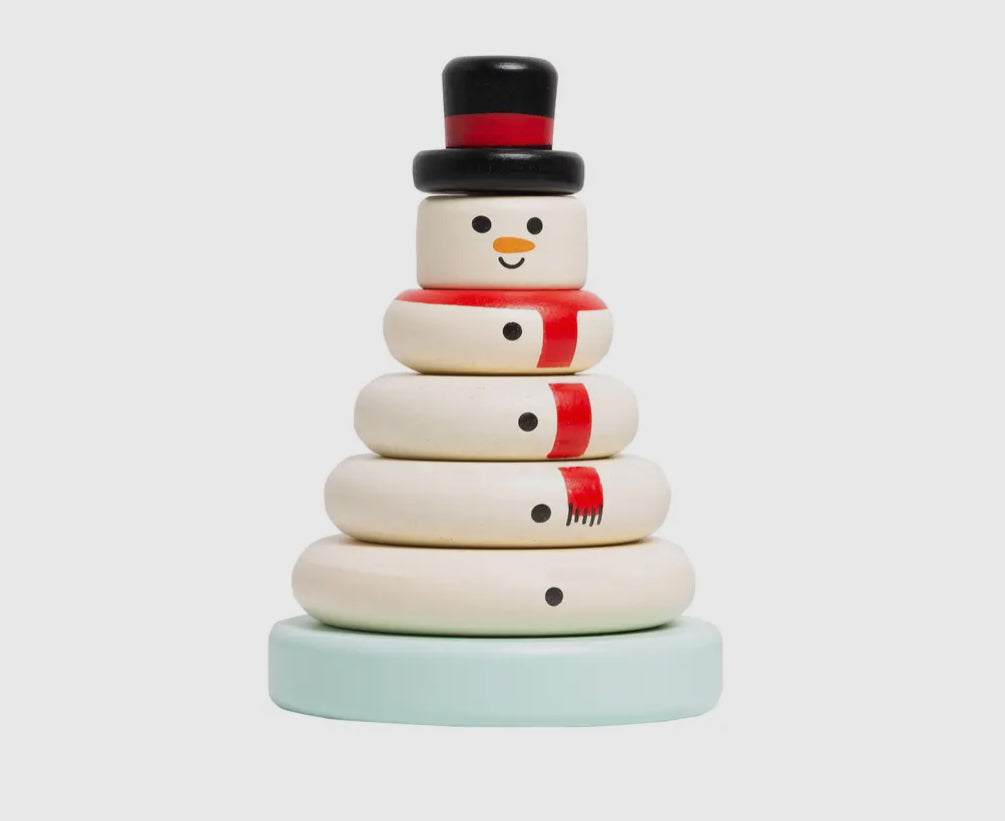 Wooden Snowman Stacking Toy Set