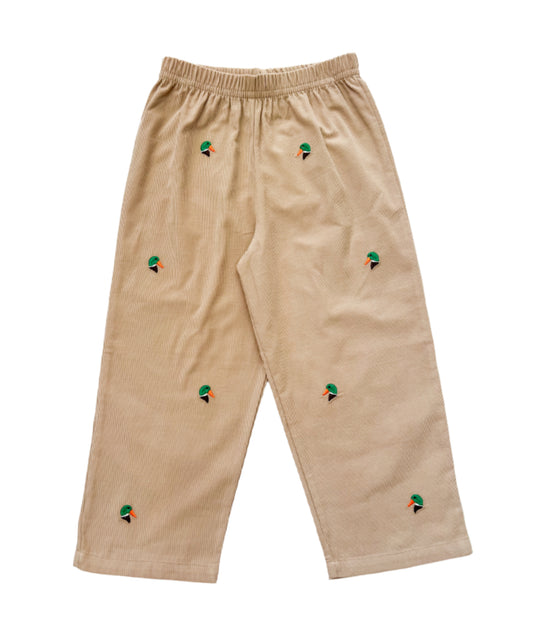 Emb. Mallard Head Corduroy Pants