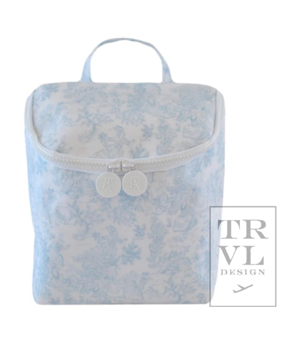 Bunny Toile Blue Take Away Lunch Bag