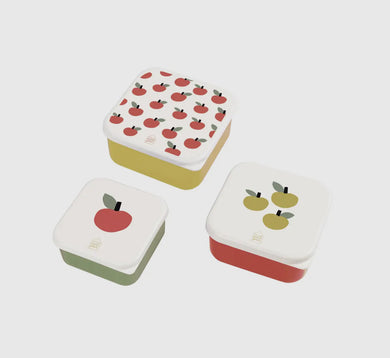 Set of 3 Snack Boxes-Apples