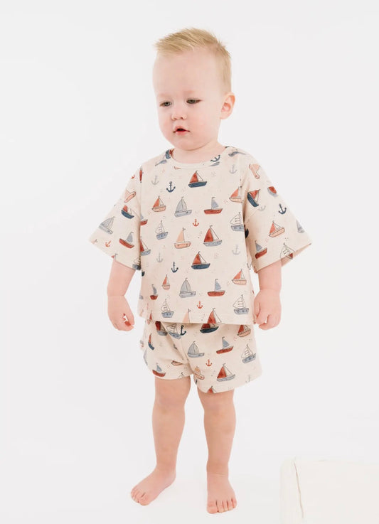 Nautical Sail Slouchy Set