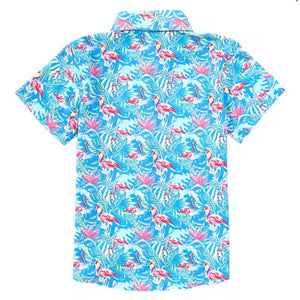 Shordees Summer Shirt- Floral Flamingo