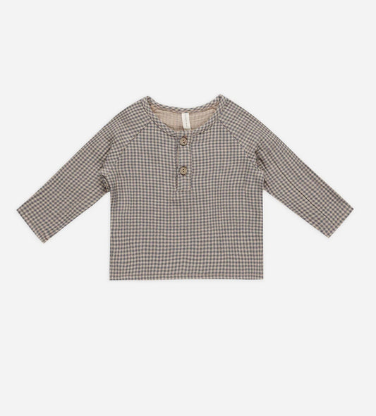 Zion Shirt- Indigo Gingham