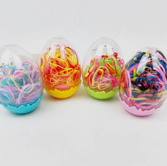 Elastic Hair Ties in Egg