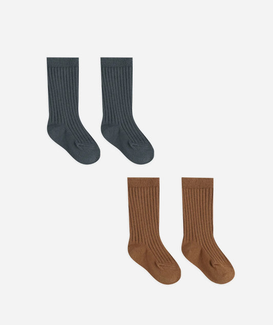 Sock Set- Indigo, Cinnamon