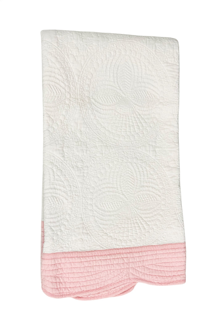 Quilted Blanket- Pink Trim