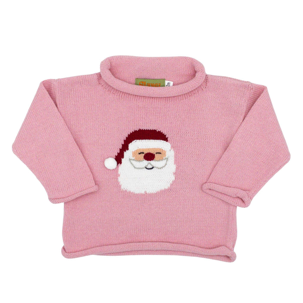 Pink Santa Roll Neck Sweater