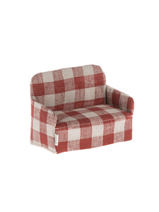 Red Plaid Mouse Couch