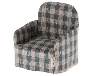 Mouse Chair-Green Plaid