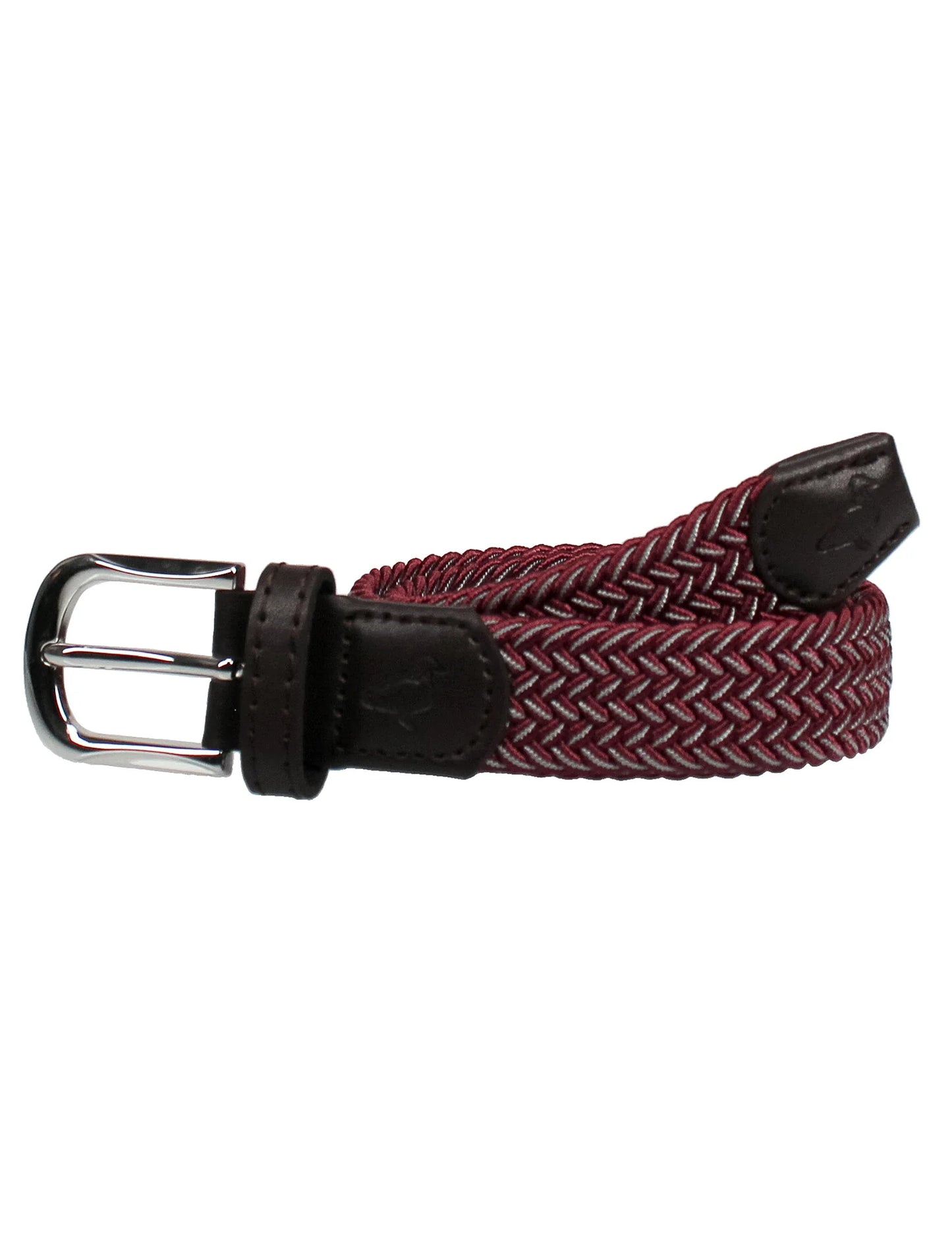 Country Club Stretch Belt Maroon & Grey