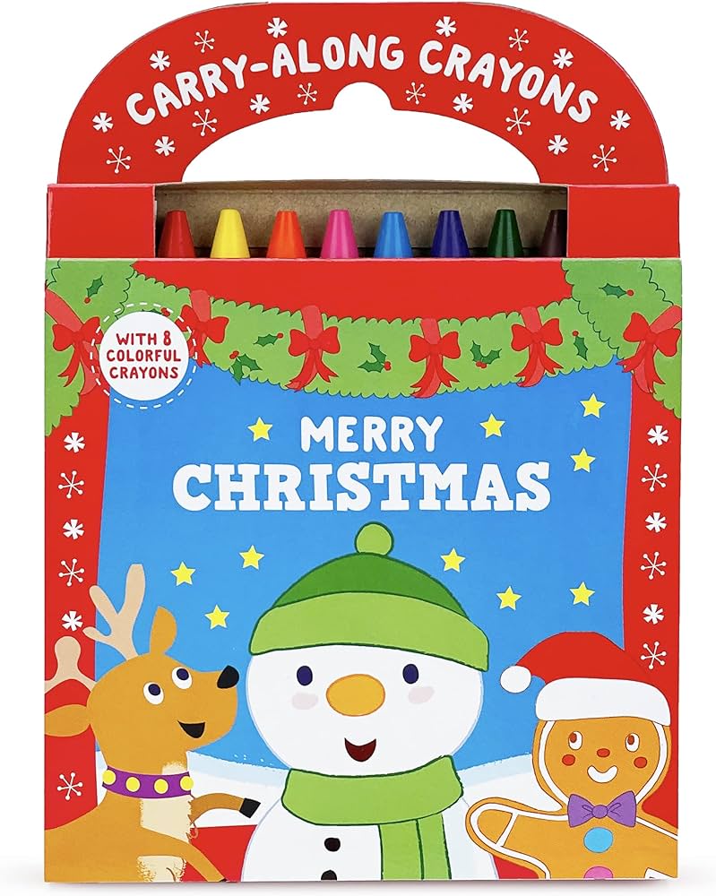 Merry Christmas Coloring Book w/Crayon Set
