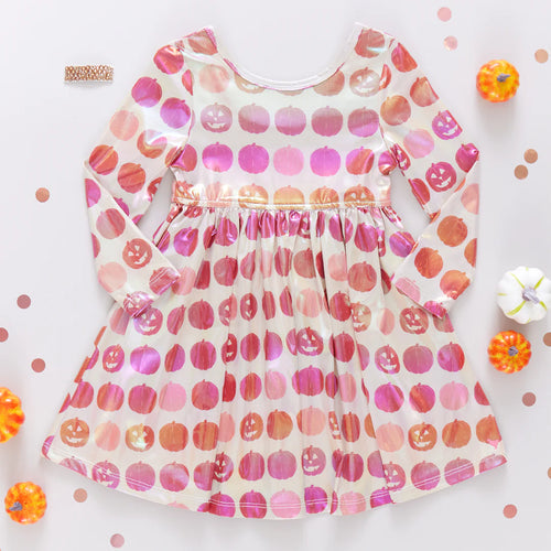 Lamé Steph Dress- Pumpkins