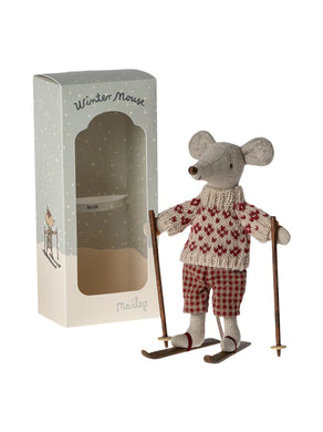 Winter Mouse w/ Ski Set- Mum