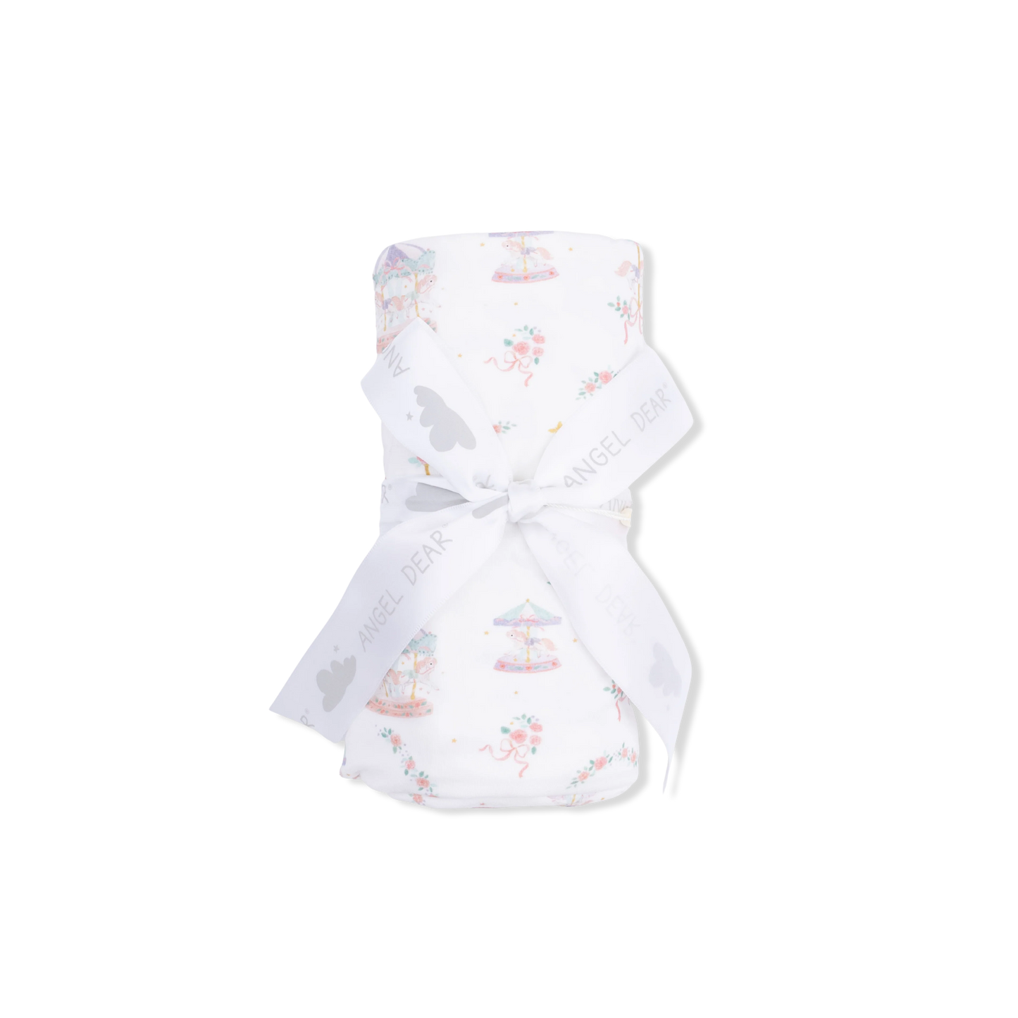 Carousel w/ Bows- Swaddle Blanket
