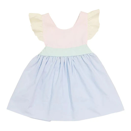 Colorblock Bow Back Dress