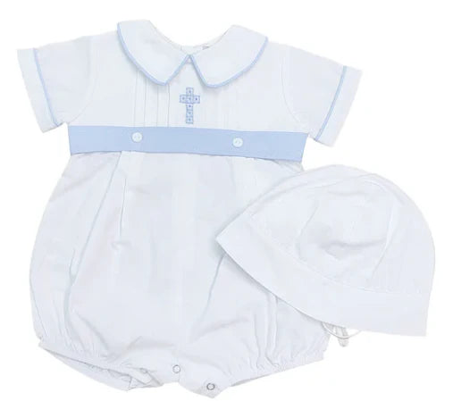 Blue Cross Emb Hat Set